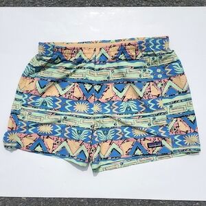 Patagonia Blue and Yellow Athletic Shorts